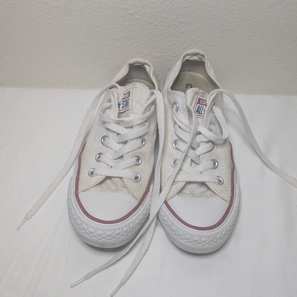 Converse Great Condition Women's Size 6 Cream/White Converse Low-Top Sneakers - Picture 1 of 8